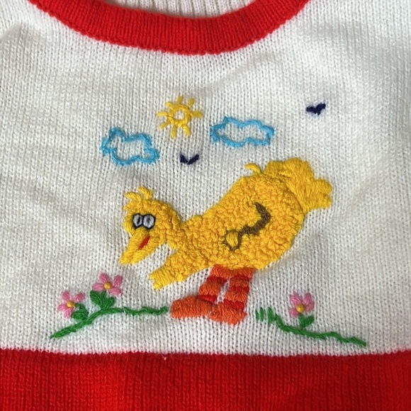 Vintage Sesame Street Toddle Time JCPenney Ribbed Knit Sweater Dress 4T 70s 80s - Picture 2 of 8